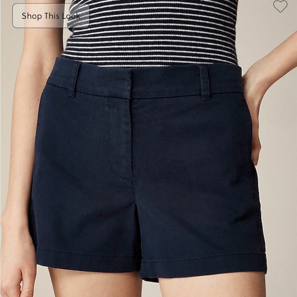 JCrew 4" Stretch Chino Short Navy Size 4 - Picture 2 of 7